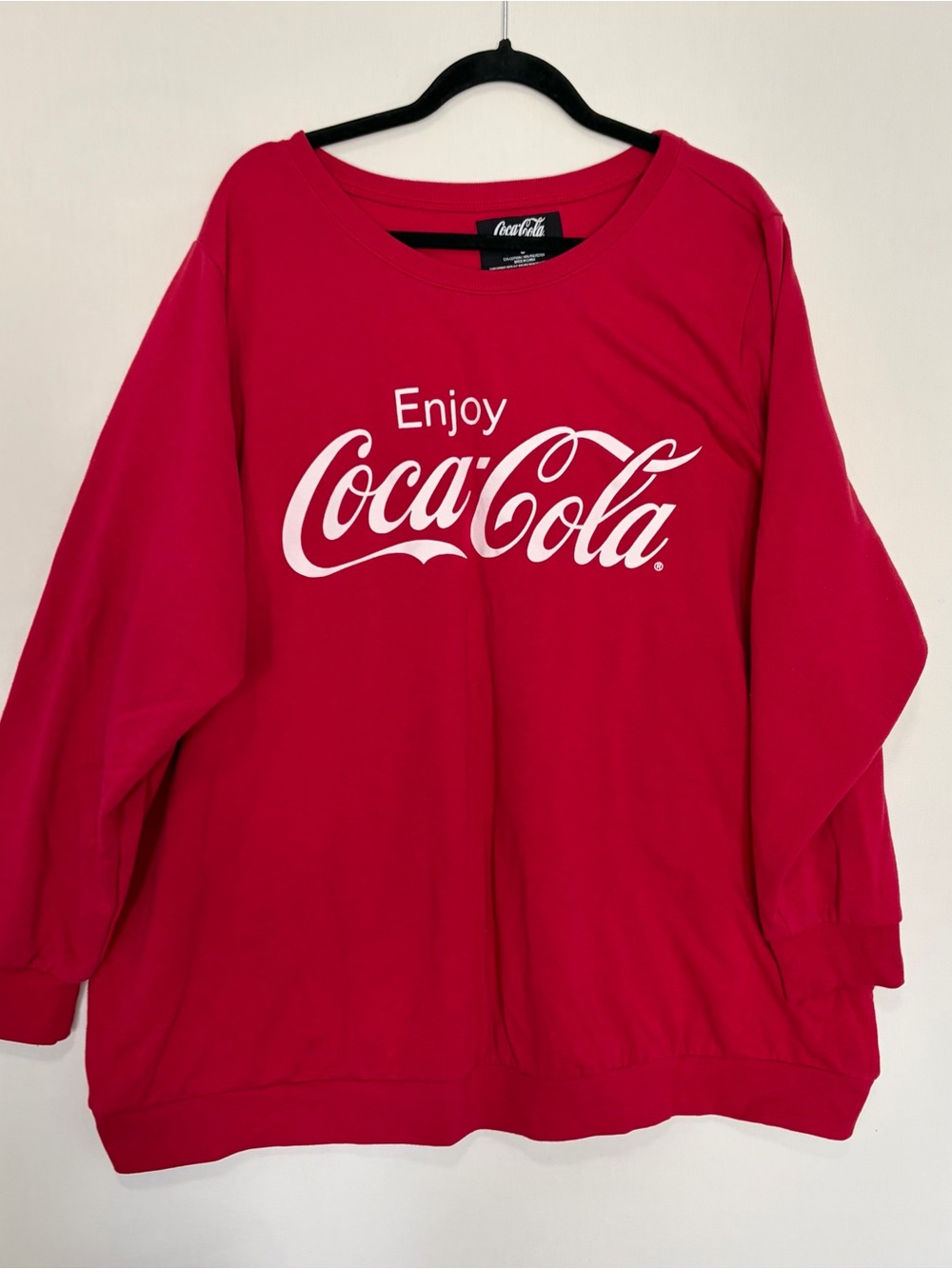 Coca-Cola crewneck sweatshirt Womens Plus Red  5XL Christmas Holiday EUC Soft